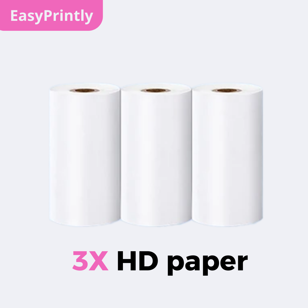 EasyPrintly HD Paper Roll: Includes 3 rolls of high-definition printing paper